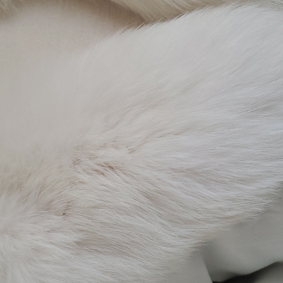 White Fox & Leather Bodycon Jacket - Picture 2 of 10